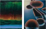 Christian Ward, Two Works: (i) Two Studies (A Rainbow River); (ii) Two Studies (Floating Rocks), 2006, oil on canvas