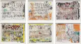 Mark Bradford, The Father’s “NO”, 2007, acrylic, felt-tip pen, silver coated paper, printed paper collage on gypsum