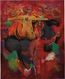 Marino Marini, Babilonia, 1958, oil and mixed media on canvas