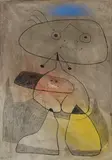 Joan Miró, Femme, Oiseau, Etoile, 1943, gouache, wax crayon, pastel and pencil on paper