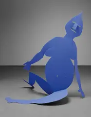 Alexander Calder, Critter Bleue Assise, 1974, painted sheet metal