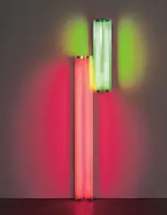 Untitled by Dan Flavin, 1996, pink and green fluorescent light, offered Jun 2016