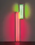 Dan Flavin, Untitled, 1996, pink and green fluorescent light
