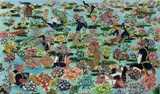 Raqib Shaw, The Mild-Eyed Melancholy of The Lotus Eaters II, 2009, acrylic, enamel, rhinestone and glitter on paper laid on board