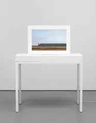 Sow Farm (Near Libbey, Oklahoma) by John Gerrard, 2009, realtime 3D software, custom made monitor, offered Jun 2016