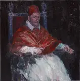 Yan Pei-ming, Pope Innocent X no. 4, 2013, oil on canvas