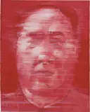 Yan Pei-ming, Soleil Rouge III (Mao), 1993, oil on canvas