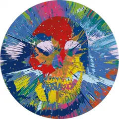 Damien Hirst, Beautiful Catequil Negativism Painting for Nick (with Diamonds), 2011, cubic zirconia and household gloss on canvas