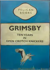 Grimsby by Harland Miller, 2002, oil on canvas, sold Jun 2016