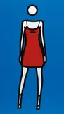 Julian Opie, Woman posing in summer dress. 1., 2003, vinyl on wooden stretcher