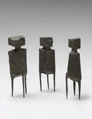 Maquette for Watchers Version II by R.A. Lynn Chadwick, 1964, cast 1968, bronze (in 3 parts), sold Jun 2016