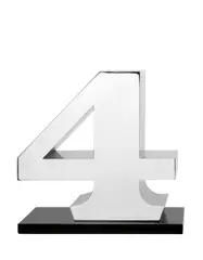 Four by Robert Indiana, 1978-2003, stainless steel, offered Jun 2016