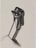Angular Head Sculpture with Turning Smile by George Condo, 2005, conté crayon on paper, sold Jun 2016