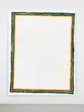 David Ostrowski, F (A thing is a thing in a whole which it's not), 2013, Acryl, Lack und Sprühfarbe auf Leinwand