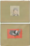 Dash Snow, Two Works: (i) Untitled; (ii) Untitled, 2006, collage on book cover
