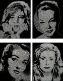 Four Works: (i) Monica Vitti; (ii) Romy Schneider; (iii) Maria Callas; (iv) Catherine Deneuve; (from Pictures of Diamond Dust) by Vik Muniz, 2004, chromogenic print, offered Jun 2016