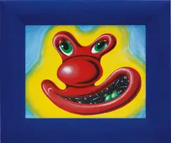 Blob Guy by Kenny Scharf, 1995, acrylic on panel, in artist's frame, sold Jun 2016