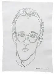 Untitled (Keith Haring) by Andy Warhol, n.d., graphite on paper, sold Jun 2016