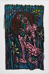 Robert Combas, Femme Fleur, n.d., acrylic on canvas
