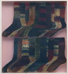 Pavlos Dionyssopoulos, Socks, 1968-74, paper and plastic, in an artist's frame