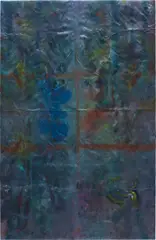 Liam Everett, Untitled, 2013, ink, acrylic, alcohol, discharger and salt on silk