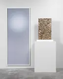Anthony Pearson, Untitled (Chisel Arrangement) AP-2424, 2008, Bronze sculpture with carbide hand finish, base, pedestal, c-print mounted to acrylic in artist frame