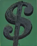 Andy Warhol, Dollar Sign, 1981, synthetic polymer paint and silkscreen ink on canvas
