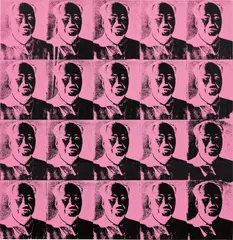 Andy Warhol, 20 Pink Mao's, 1979, synthetic polymer and silkscreen ink on canvas
