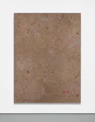 Untitled (Terrazzo) by Fredrik Værslev, 2010, spray paint, house paint, liquid asphalt, corrosion protective spray and white spirit on canvas, sold Oct 2016