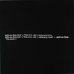 Self-Reflective by Joseph Kosuth, 1968, vinyl on PVC panel, sold Oct 2016