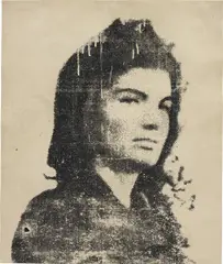 Jackie by Andy Warhol, 1964, silkscreen ink on paper, sold Oct 2016
