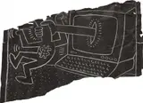 Keith Haring, It's Not a Laptop, 1985, chalk on paper