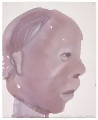 Older Woman by Marlene Dumas, 1996, mixed media on paper, sold Oct 2016