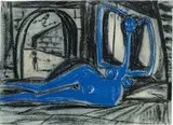 George Condo, Untitled, 1988-1989, charcoal, acrylic and pastel on paper