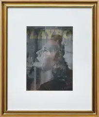 Francesco Vezzoli, La Regina di Rio (Dancin' Days vs Amália Traïda), 2004, colour laserprint on canvas with metallic embroidery in artist's frame