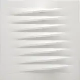 Agostino Bonalumi, Bianco, 1976, vinyl tempera on shaped canvas