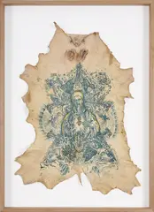 Bin Laden by Wim Delvoye, 2002, tattooed pig skin, sold Oct 2016
