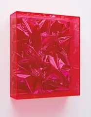 Untitled by Anselm Reyle, 2013, mixed media on canvas, acrylic glass, sold Oct 2016