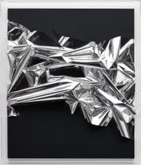 Untitled by Anselm Reyle, 2008, mixed media on canvas, acrylic glass, sold Oct 2016