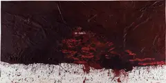Makulatur by Hermann Nitsch, 2002, acrylic on paper laid on canvas, sold Oct 2016