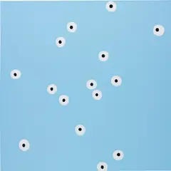 Federico Herrero, Blue Landscape with 15 Circles, 2008, acrylic on canvas