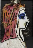 Manolo Valdés, A Menage a Picasso, 2011, mixed media on burlap