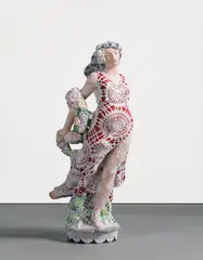 Joana Vasconcelos, La Monegasque, 2011, cement statue, acrylic and faience