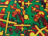 T.V. Santhosh, Accounts Payable II, 2010, oil on canvas, in 2 parts