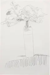 Flower Drawing by Andy Warhol, 1974, graphite on paper, sold Oct 2016