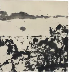 Untitled by Zao Wou-ki, 1985, ink on paper, sold Oct 2016