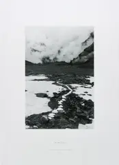Richard Long, Snow Line (A Six Day Walk in the Swiss Alps), 2002, photograph with text