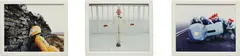 Matthew Barney, Cremaster 4: Triple Option (Triptych), 1994, color coupler prints, in artist's self-lubricating plastic frames, triptych