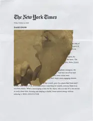 The New York Times by Dash Snow, 2006, collage on paper, sold Oct 2016
