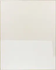 Untitled by Ethan Cook, 2014, hand woven cotton canvas and canvas, in artist's frame, sold Oct 2016